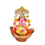 Diwali Clay Idols Laxmi Ganeshji with Chattar