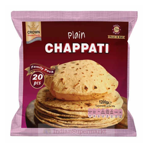 Crown Frozen Chapati Family Pack 20pcs (Delivery only Berlin)