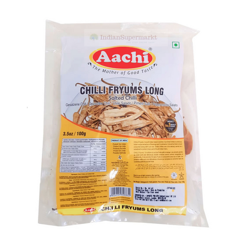 Aachi Chilli Fryums Long (Salted Chilli) - indiansupermarkt