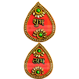 Shubh Labh Stickers Droplet red