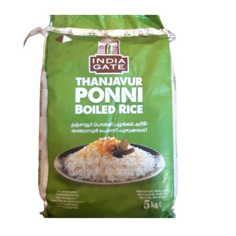 India Gate Ponni Boiled Rice 5kg - indiansupermarkt