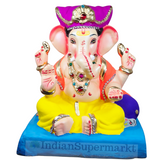 Eco Friendly Ganesha Chaturbhuj Baithakacha Ganpati  or Shadu Mati Ganesha 11