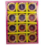 Random Design  Clay Diya or Mitti Diya - Pack of 12