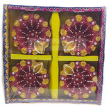 Random Design Clay Mitti Diya - Set of 4