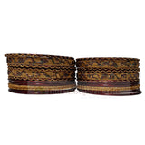 Metal Bangles Maroon Set of 24 - Size 2.8inc