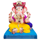 Eco Friendly Ganesha Chaturbhuj Baithakacha Ganpati  or Shadu Mati Ganesha 11