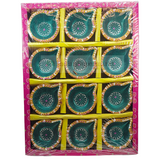 Random Design  Clay Diya or Mitti Diya - Pack of 12
