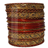 Metal Bangles Orange Set of 24 - Size 2.8inc