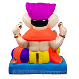 Eco Friendly Ganesha Chaturbhuj Baithakacha Ganpati  or Shadu Mati Ganesha 11