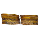 Metal Bangles Yellow Set of 24 - Size 2.8inc