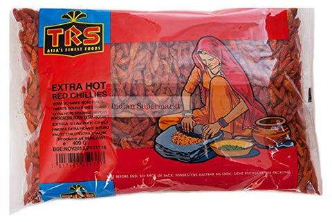 TRS Red Chillies Whole Ex. Hot 400gm - Indiansupermarkt