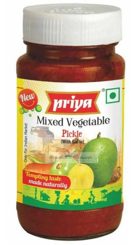 Priya Mixed Pickle without Garlic 300gm - Indiansupermarkt