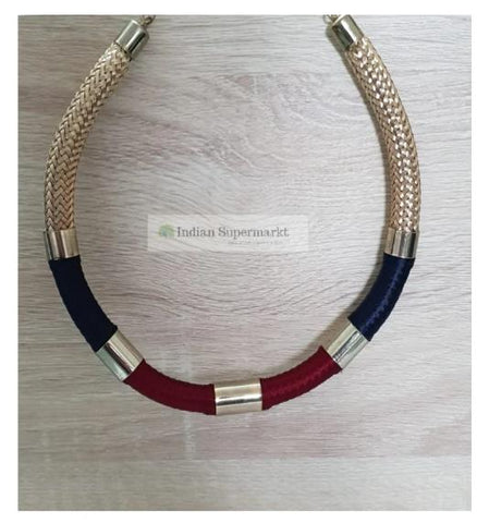 Red & Black Thread  Necklace - Indiansupermarkt