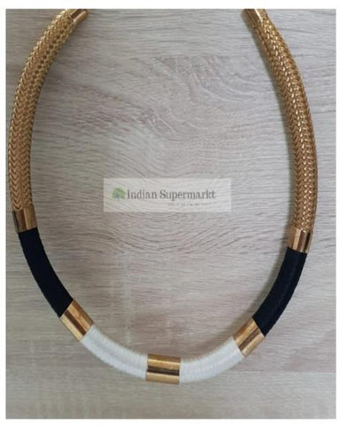 Black & White Thread Necklace - Indiansupermarkt