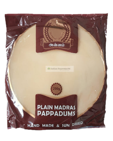 Annam plain Madras Pappadums - Indiansupermarkt