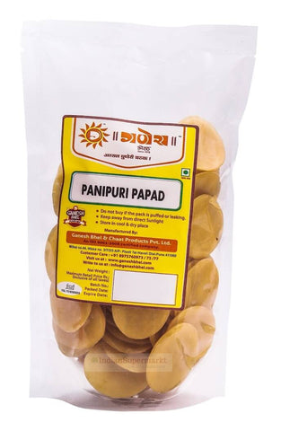 Ganesh Bhel panipuri papad, golgappe, dry golgappe - indiansupermarkt