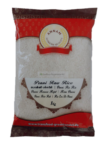 Annam Ponni Raw rice  1kg - Indiansupermarkt
