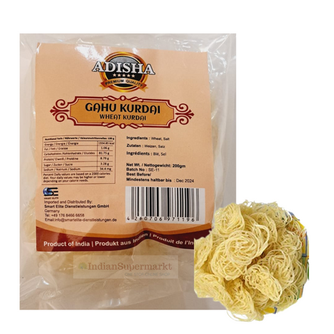 Adisha Wheat Kurdai Papad 100gm - indiansupermarkt