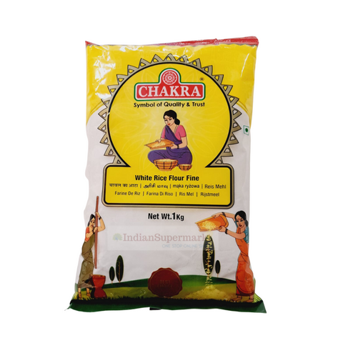 Chakra White Rice flour Fine 1kg - indiansupermarkt