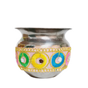 Pink Embroidery Karwachauth Thali Set