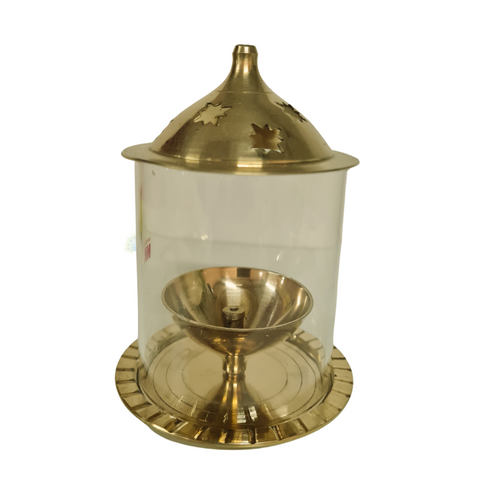 Brass Akhand Diya Jyot - Medium Size