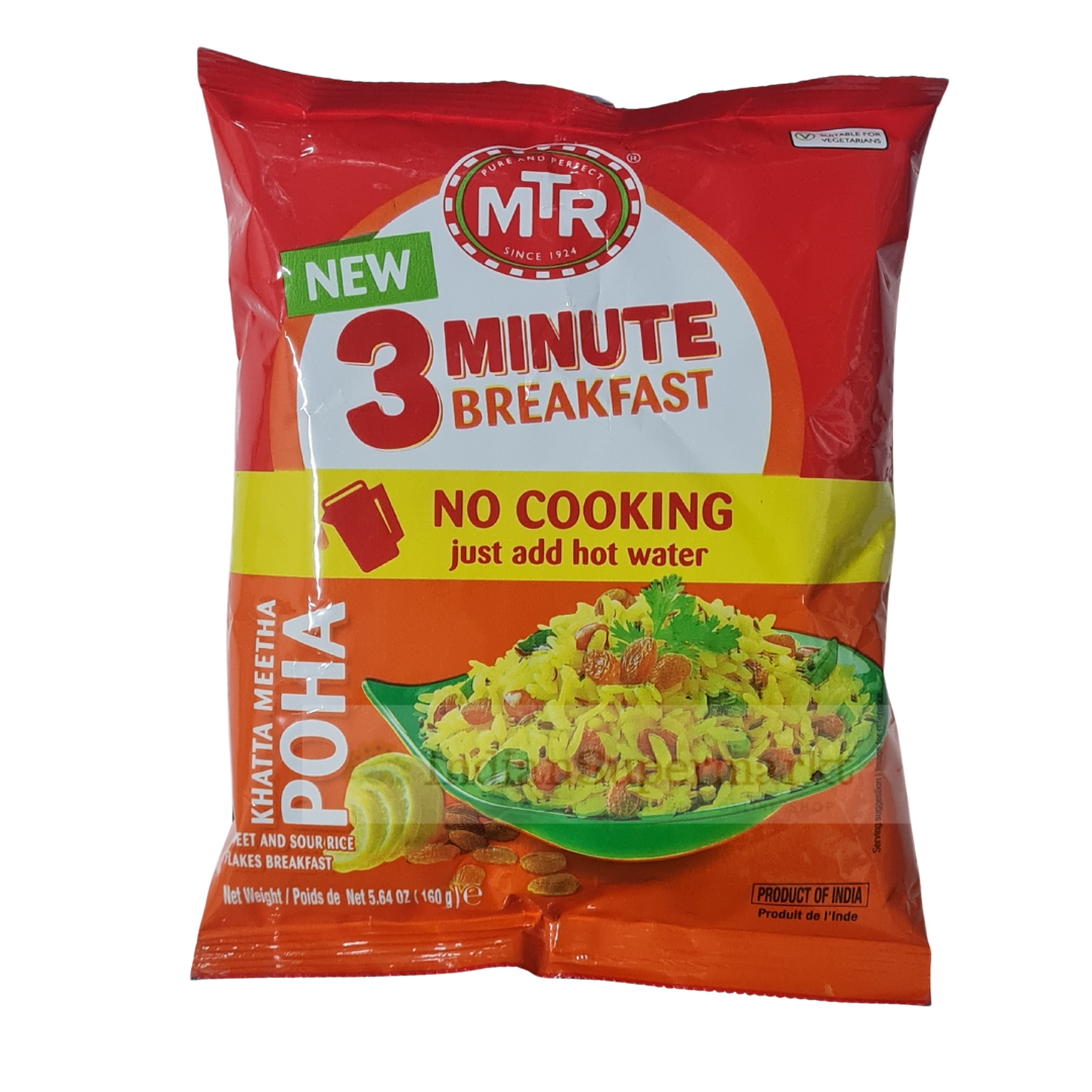 MTR 3 Minute Instant Khatta Meetha Poha 160gm - IndianSupermarkt
