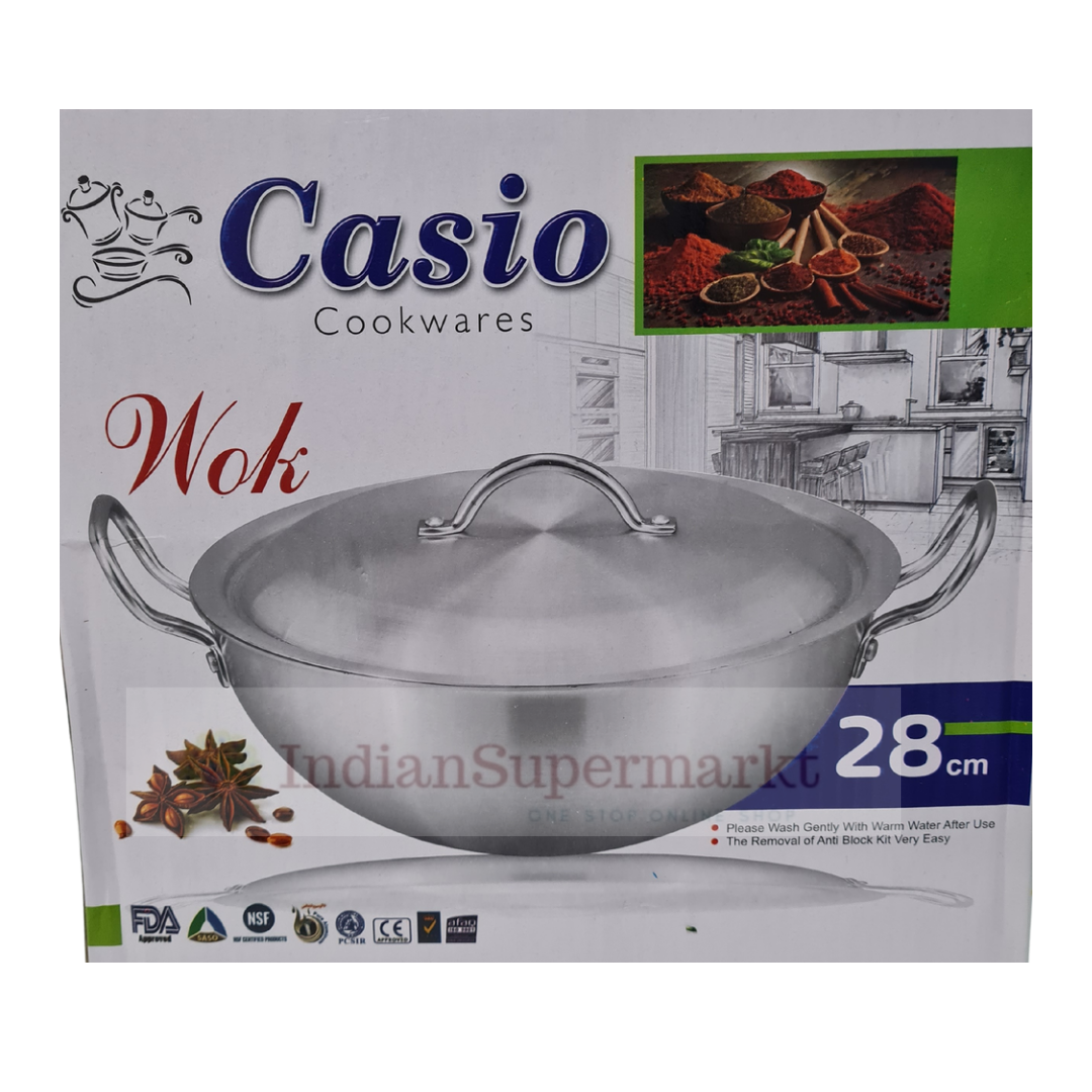 Casio Aluminium  Wok or Kadai 28cm