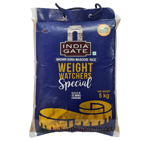 India Gate Brown Sona Masoori Rice 5Kg