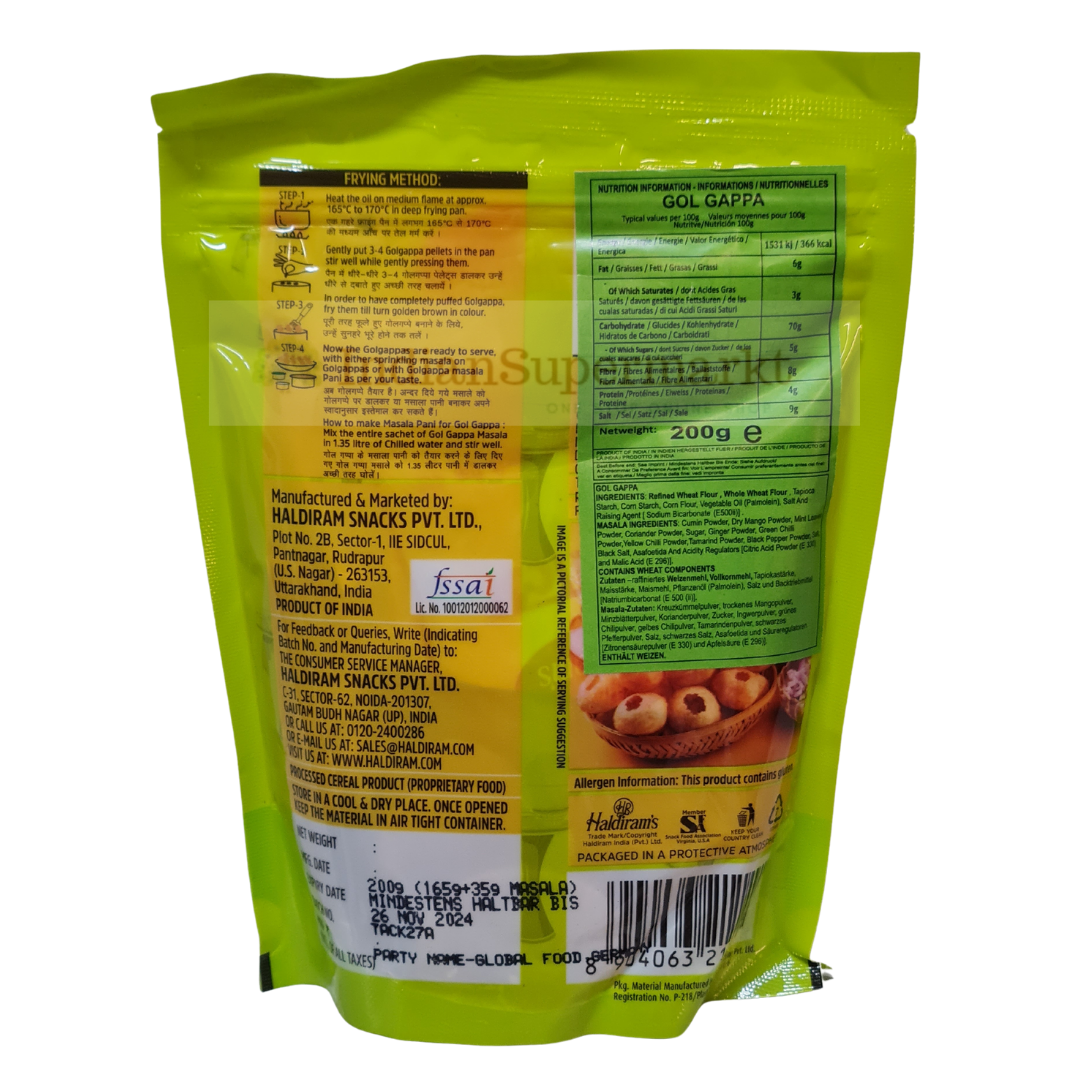 Haldiram Pani Puri chips  with Masala 200gm (BBD: 21. July 2025 )