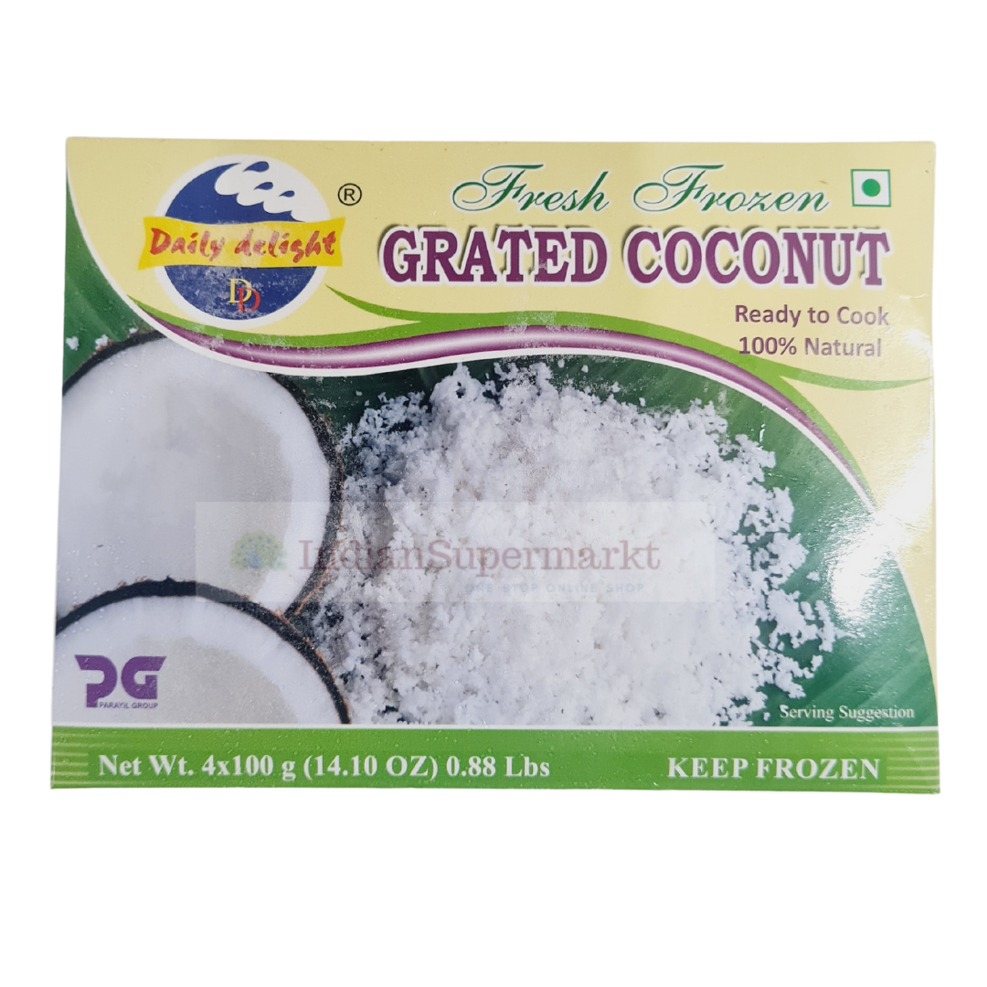 Daily Delight  Frozen Grated Coconut 4 X 100gm (Delivery in Berlin) - IndianSupermarkt