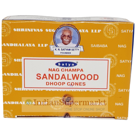 Satya Nag Champa Sandalwood Dhoop Cones