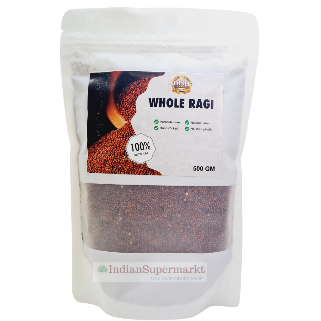 Adisha Finger Millet or Ragi whole 500gm - IndianSupermarkt
