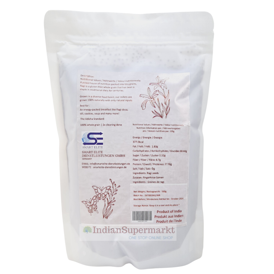 Adisha Finger Millet or Ragi whole 500gm - IndianSupermarkt