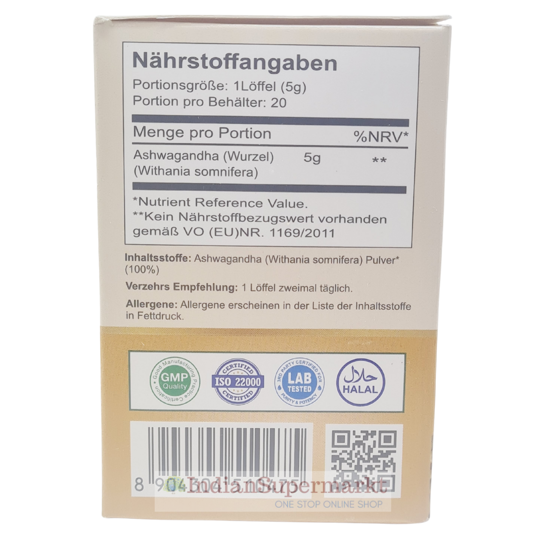 Veda one Ashwagandha Powder or Indian Ginseng  100gm