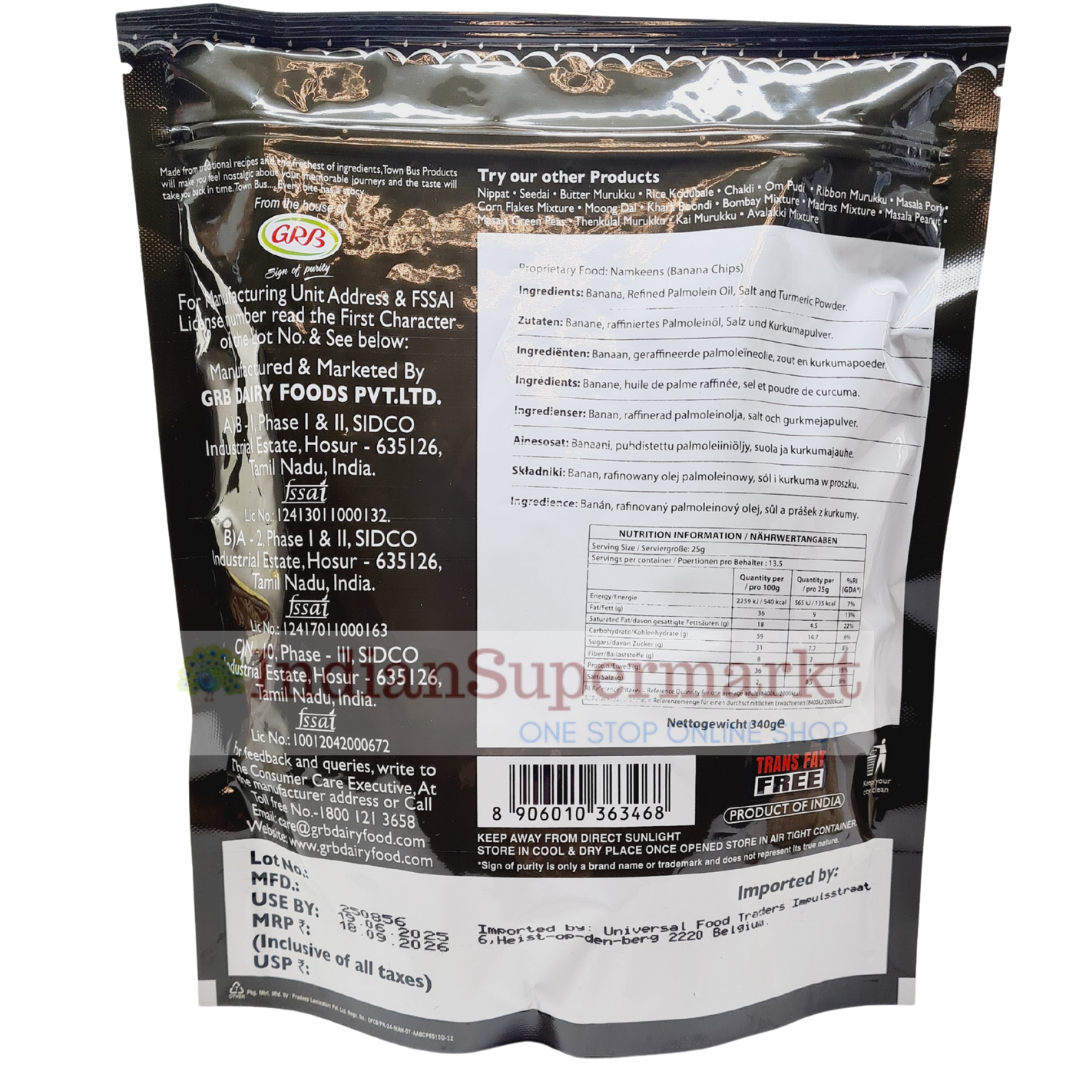 TownBus Banana Chips  340gm - IndianSupermarkt