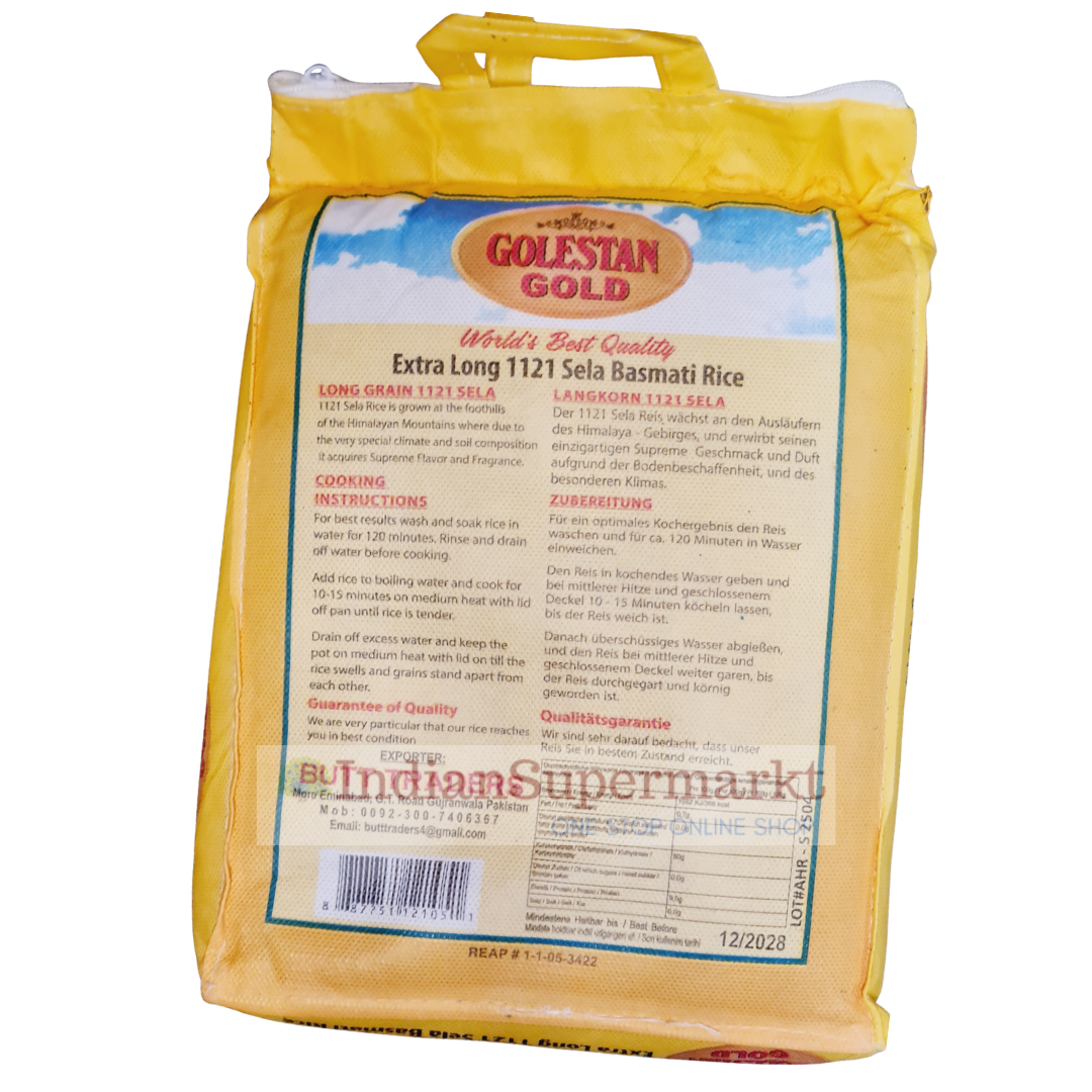 Golestan Gold Extra  Long Sella Basmati Rice 5Kg