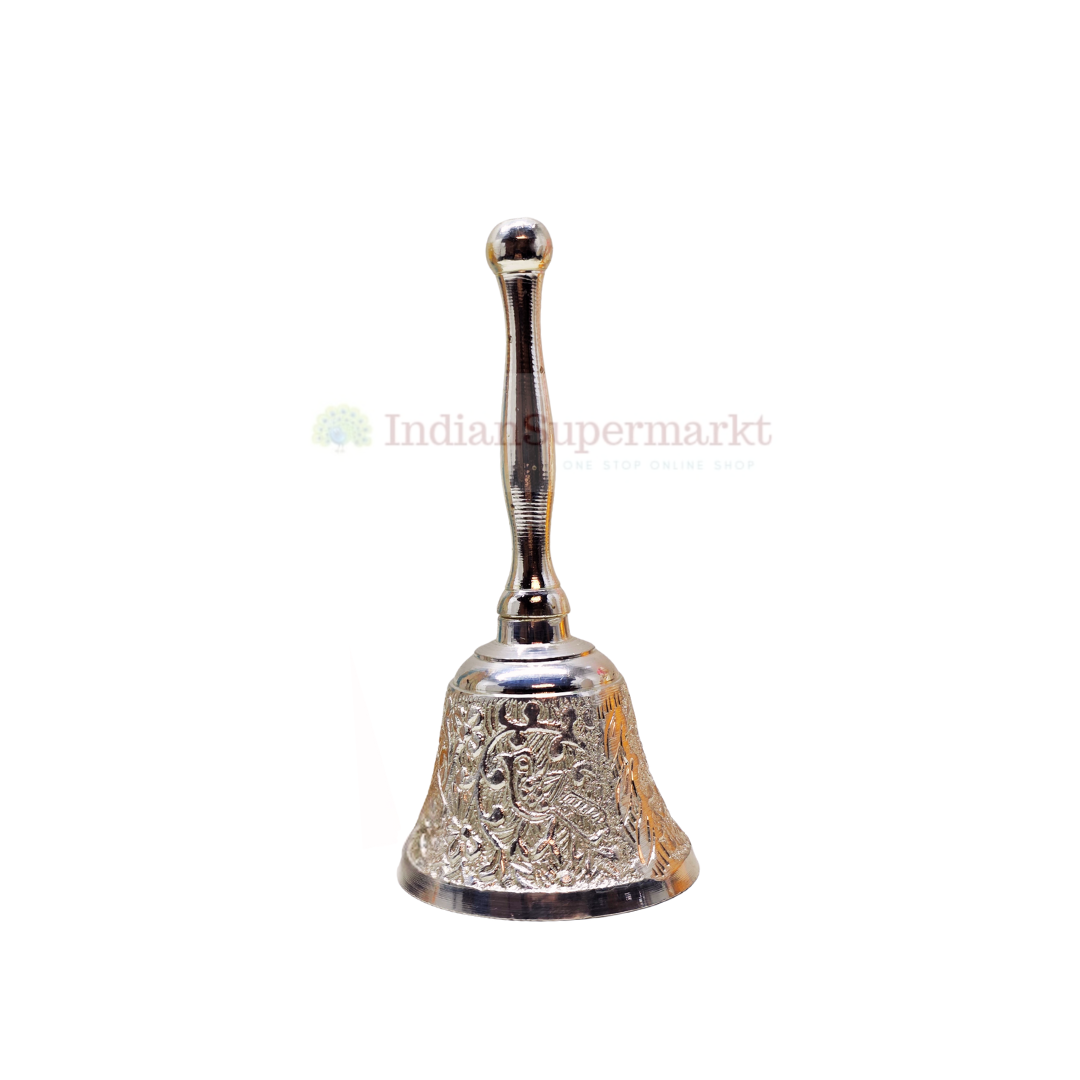 Silver temple bell - indiansupermarkt