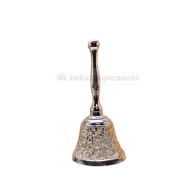 Silver temple bell - indiansupermarkt