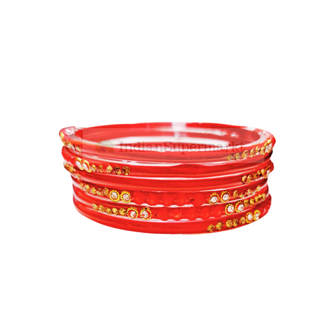 Red glass Bangles - indiansupermarkt