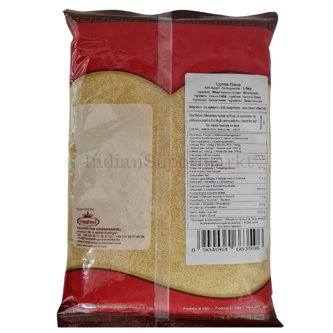 Annam Upma Rava (Andhra Special) - 1kg - IndianSupermarkt
