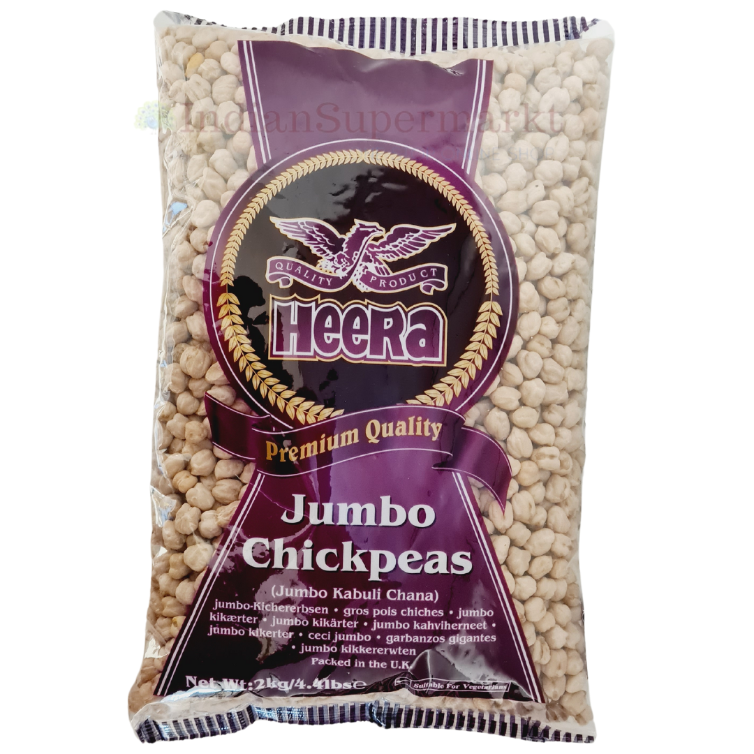 Heera White Jumbo Chick Peas - Kabuli Chana - 2kg - IndianSupermarkt