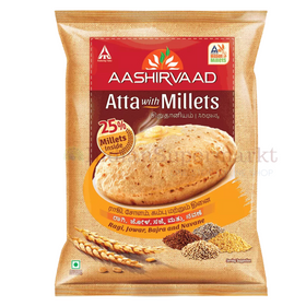 Aashirvaad Atta With Millets (Export Pack) 2.2kg - IndianSupermarkt