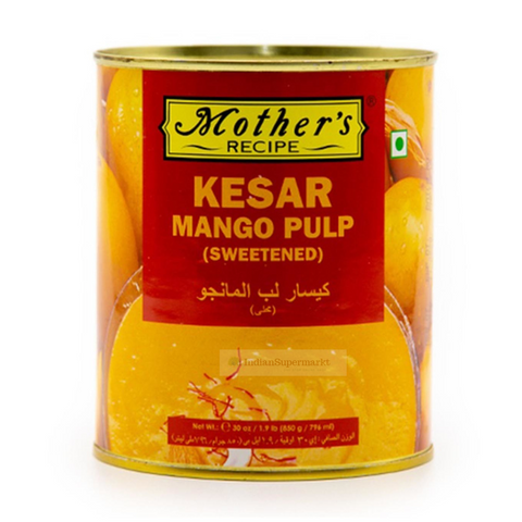 Mothers Recipe Kesar Mango Pulp  - indiansupermarkt