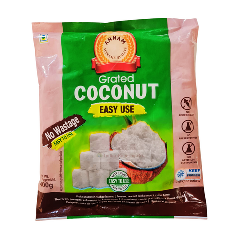 Annam Grated Coconut Cubes 400gm