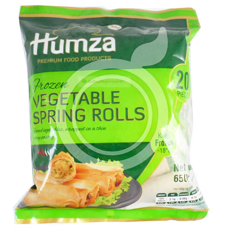 Frozen Humza Vegetable Spring Rolls 20Pc - indiansupermarkt