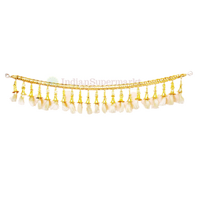 Golden Toran with Pearl and Thread Latkan - indiansupermarkt