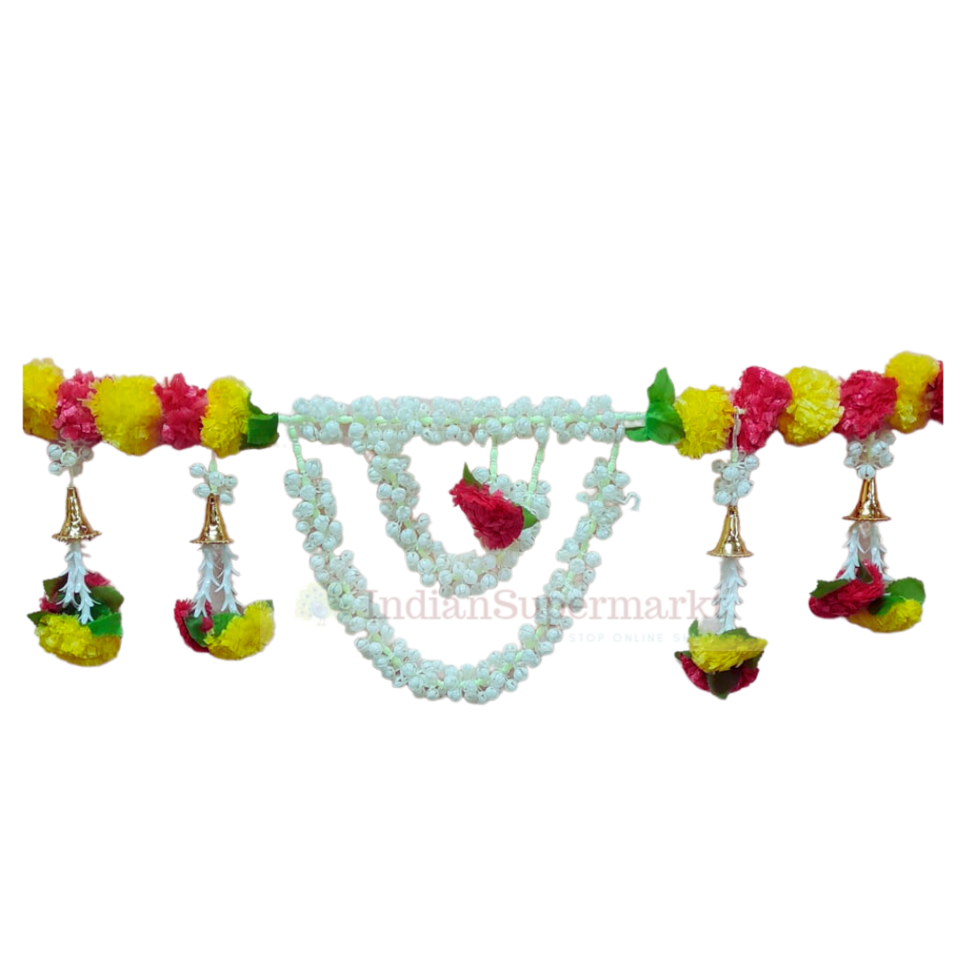 Artificial Flower Toran Mogra and Genda Phool - indiansupermarkt