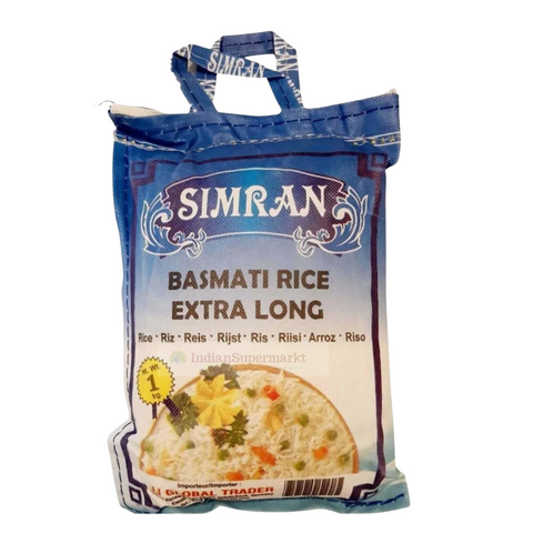 Simran Basmati Extra Long Rice 5kg - indiansupermarkt