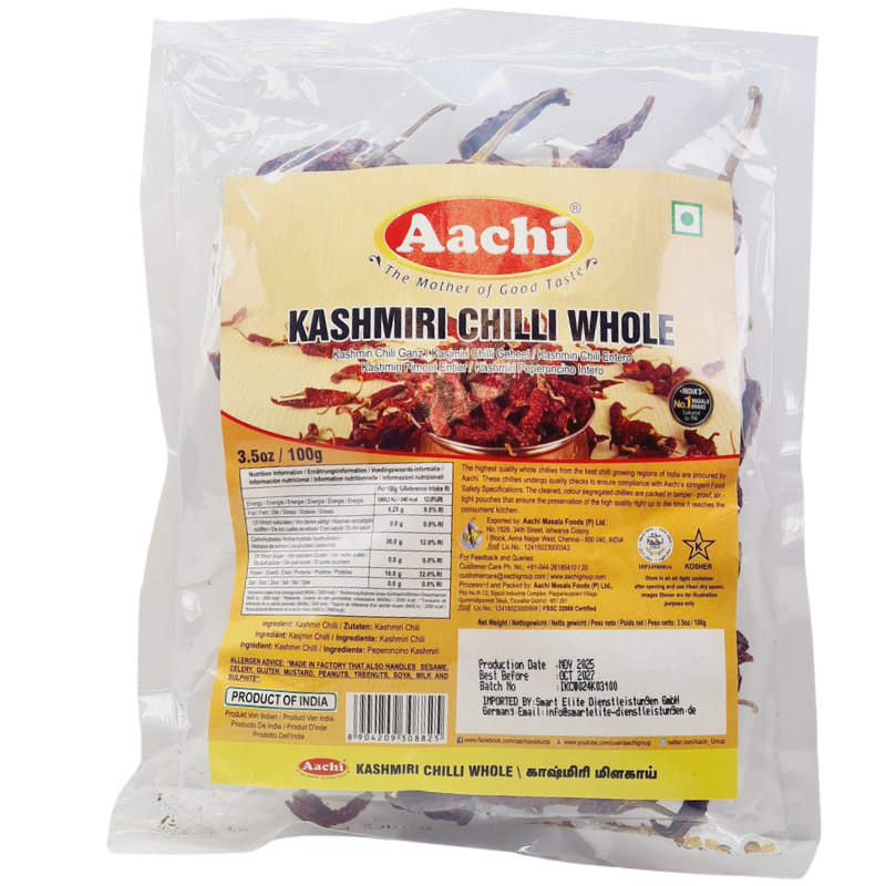 Aachi Kashmiri Chilli Whole 100gm