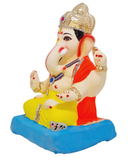 Eco Friendly Padmasana Ganpati Bappa Murti or Shadu Mati Ganesha 9"